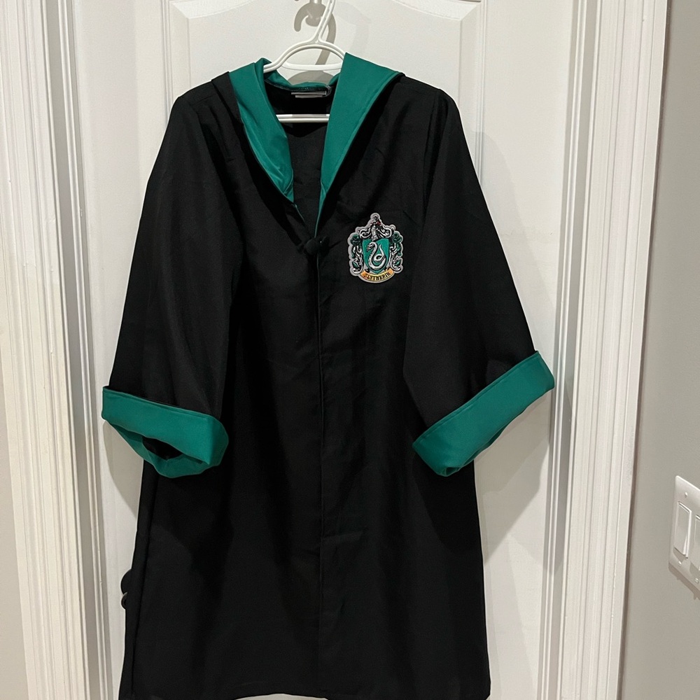 Mystical Sorcerer Kids Robe - Black and Green